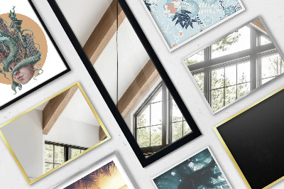 Stojące lustro w ramie o dębowym kolorze 36x156 cm