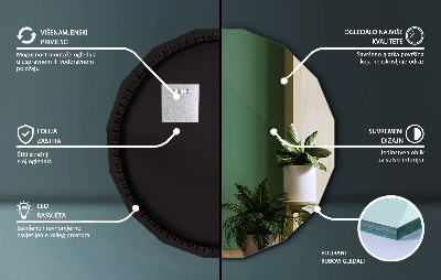 Lustro w kształcie wielościanu z podświetleniem LED