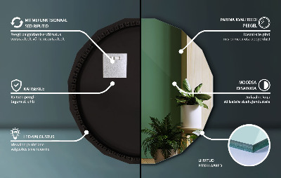 Lustro w kształcie wielościanu z podświetleniem LED