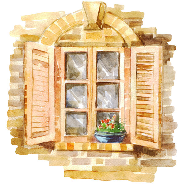 Plakat okno 93x100 Sielskie okno