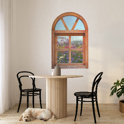 Plakat okno 65x100 Kwiatowe okno