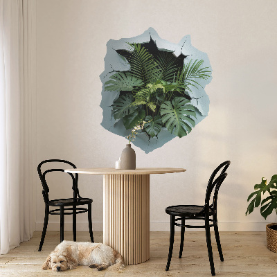 Fototapeta dziura w ścianie 90x100 Roślinna eksplozja