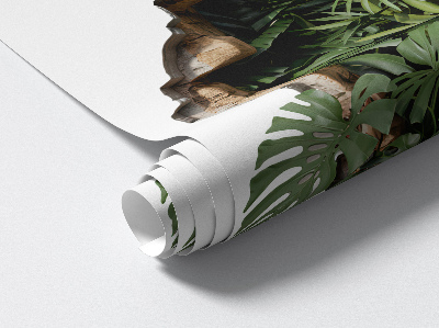 Fototapeta dziura w ścianie 92x100 Tropikalna natura