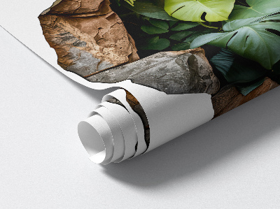 Fototapeta dziura w ścianie 100x100 Tropikalna oaza