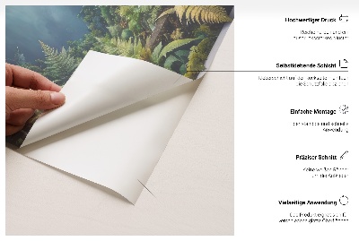 Naklejka przestrzenna 3D na ścianę 67x100 Zielona kompozycja