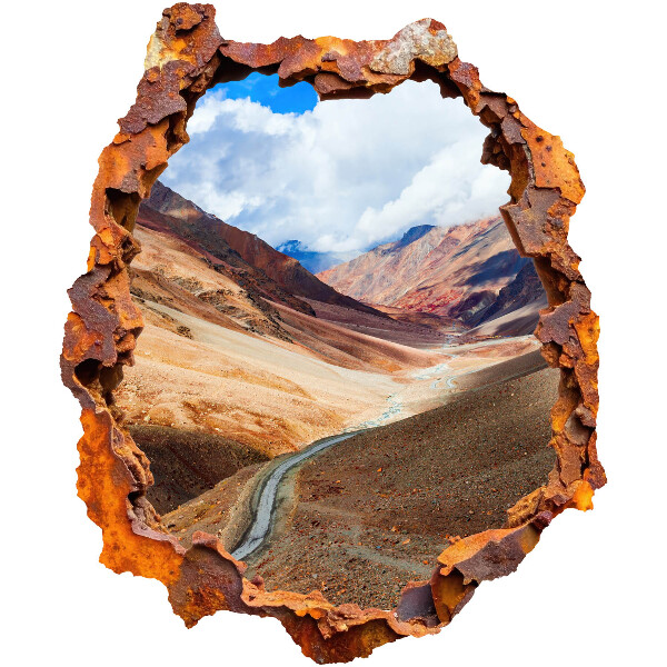 Fototapeta dziura w ścianie 83x100 Krajobraz górski