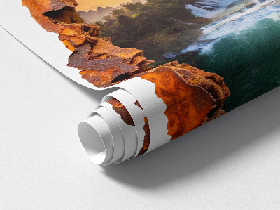 Fototapeta dziura w ścianie 83x100 Naturalna panorama