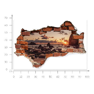 Fototapeta dziura w ścianie 100x67 Wybrzeże marzeń