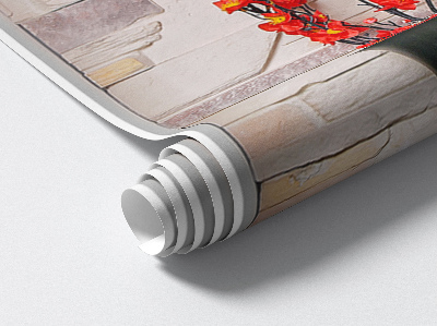 Naklejka przestrzenna 3D na ścianę 29x100 Kwiaty kamienie