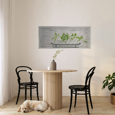 Naklejka przestrzenna 3D na ścianę 100x43 Kwiaty w wazonach