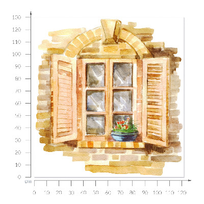 Plakat okno 121x130 Sielskie okno