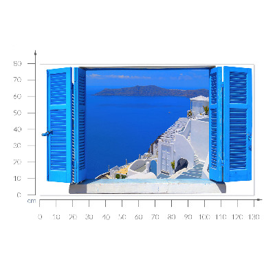 Plakat okno 130x79 Śródziemnomorski krajobraz