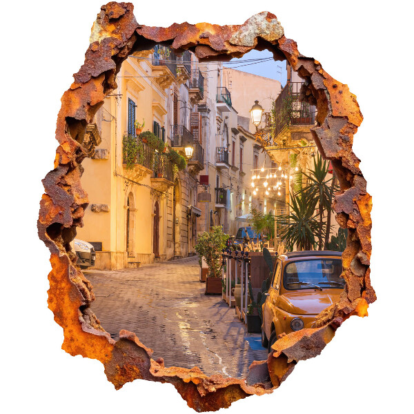 Fototapeta dziura w ścianie 108x130 Nocne światła