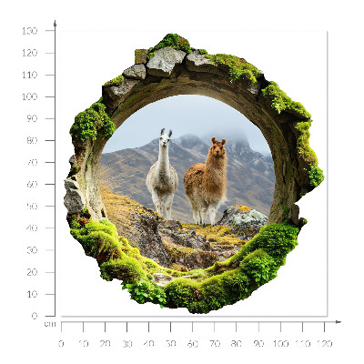 Fototapeta dziura w ścianie 121x130 Górska oaza