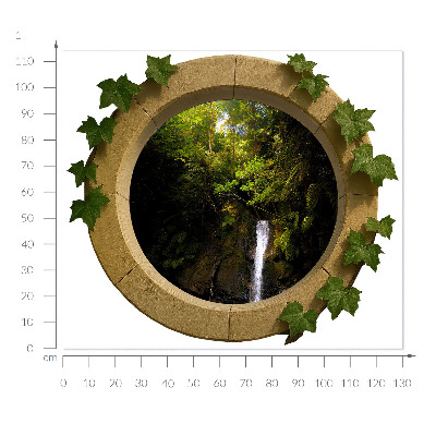 Plakat okno 130x113 Zielony pejzaż