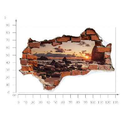 Fototapeta dziura w ścianie 130x87 Wybrzeże marzeń