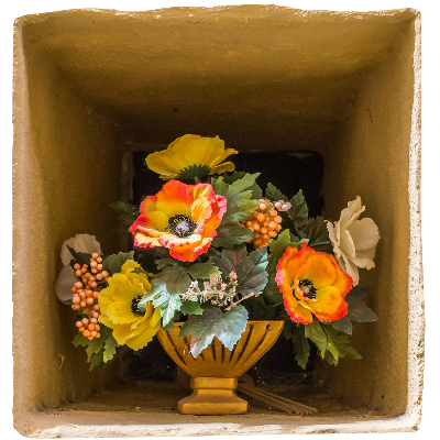 Naklejka przestrzenna 3D na ścianę 123x130 Kwiaty wazon