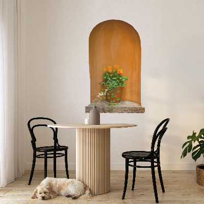 Naklejka przestrzenna 3D na ścianę 84x130 Kwiaty w doniczce