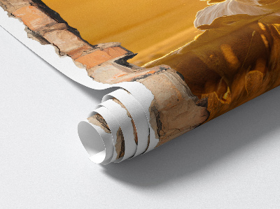 Fototapeta 3D dziura w ścianie 40x60 Wiejski pejzaż