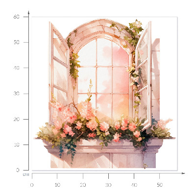 Fototapeta widok z okna 3D 56x60 Romantyczne okno