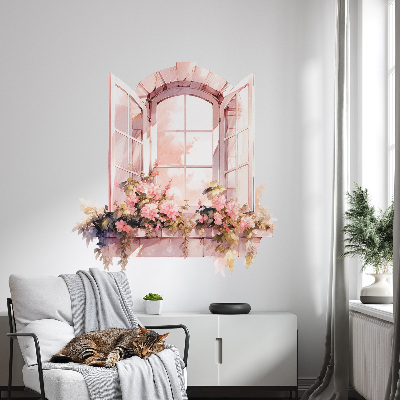 Fototapeta widok z okna 3D 57x60 Rustykalne okno