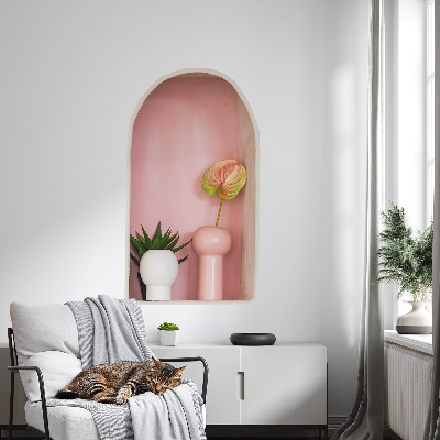 Ozdobna naklejka na ścianę 3D 35x60 Subtelna roślinność