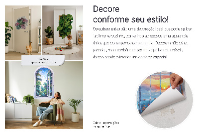 Ozdobna naklejka na ścianę 3D 35x60 Subtelna roślinność