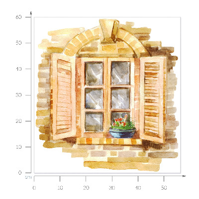 Fototapeta widok z okna 3D 56x60 Sielskie okno