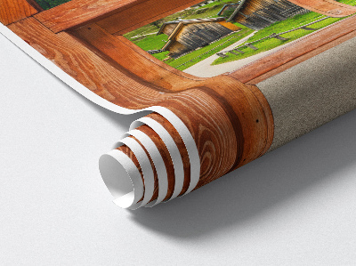 Fototapeta widok z okna 3D 39x60 Okienne widoki