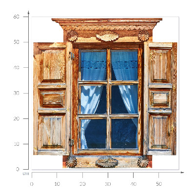 Fototapeta widok z okna 3D 58x60 Rustykalne okno