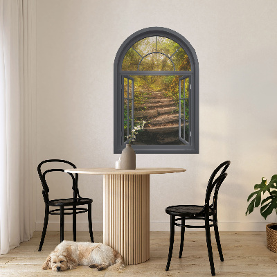 Fototapeta widok z okna 3D 41x60 Leśne okno