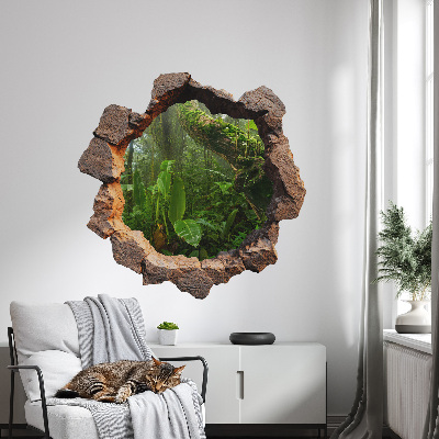 Fototapeta 3D dziura w ścianie 60x60 Zielone cudo