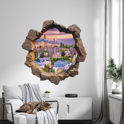 Fototapeta 3D dziura w ścianie 60x60 Kamienne okno