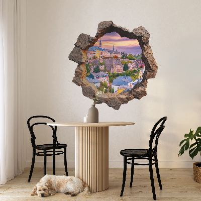 Fototapeta 3D dziura w ścianie 60x60 Kamienne okno
