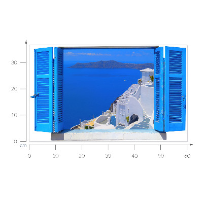 Fototapeta widok z okna 3D 60x36 Śródziemnomorski krajobraz