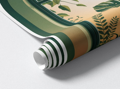 Fototapeta widok z okna 3D 40x60 Zielone okno