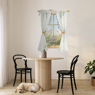 Fototapeta widok z okna 3D 44x60 Zasłony z widokiem