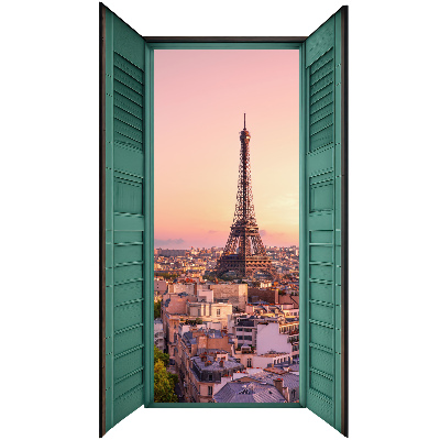 Fototapeta widok z okna 3D 36x60 Miejskie okno