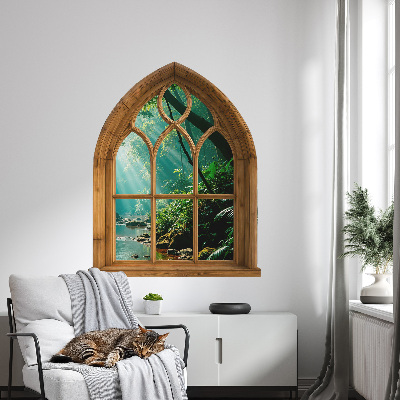 Fototapeta widok z okna 3D 48x60 Tropikalny krajobraz