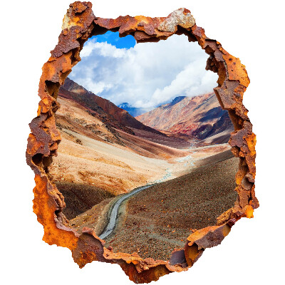 Fototapeta 3D dziura w ścianie 50x60 Krajobraz górski
