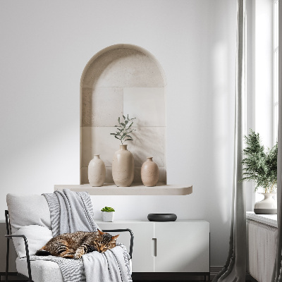 Ozdobna naklejka na ścianę 3D 54x60 Ceramiczne wazony