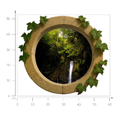 Fototapeta widok z okna 3D 60x52 Zielony pejzaż