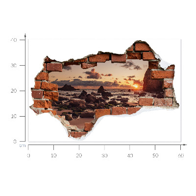 Fototapeta 3D dziura w ścianie 60x40 Wybrzeże marzeń