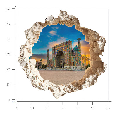 Fototapeta 3D dziura w ścianie 60x59 Architektoniczne odkrycie