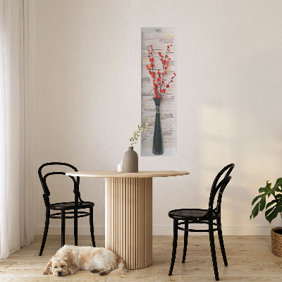 Ozdobna naklejka na ścianę 3D 18x60 Kwiaty kamienie