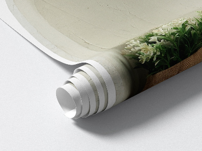 Ozdobna naklejka na ścianę 3D 45x60 Jutowy bukiet