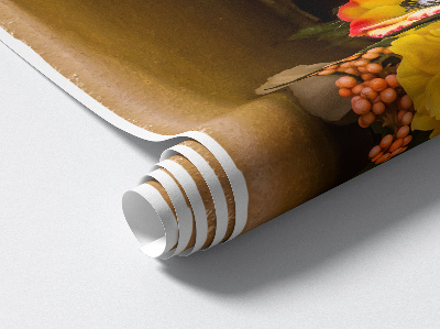 Ozdobna naklejka na ścianę 3D 57x60 Kwiaty wazon