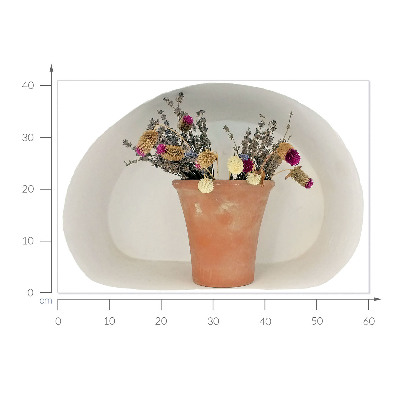 Ozdobna naklejka na ścianę 3D 60x41 Suche kwiaty