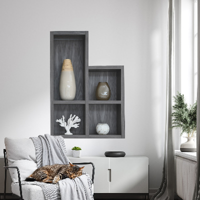 Ozdobna naklejka na ścianę 3D 56x80 Dekoracyjne półki