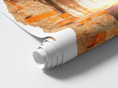 Fototapeta 3D dziura w ścianie 68x80 Leśne przebicie